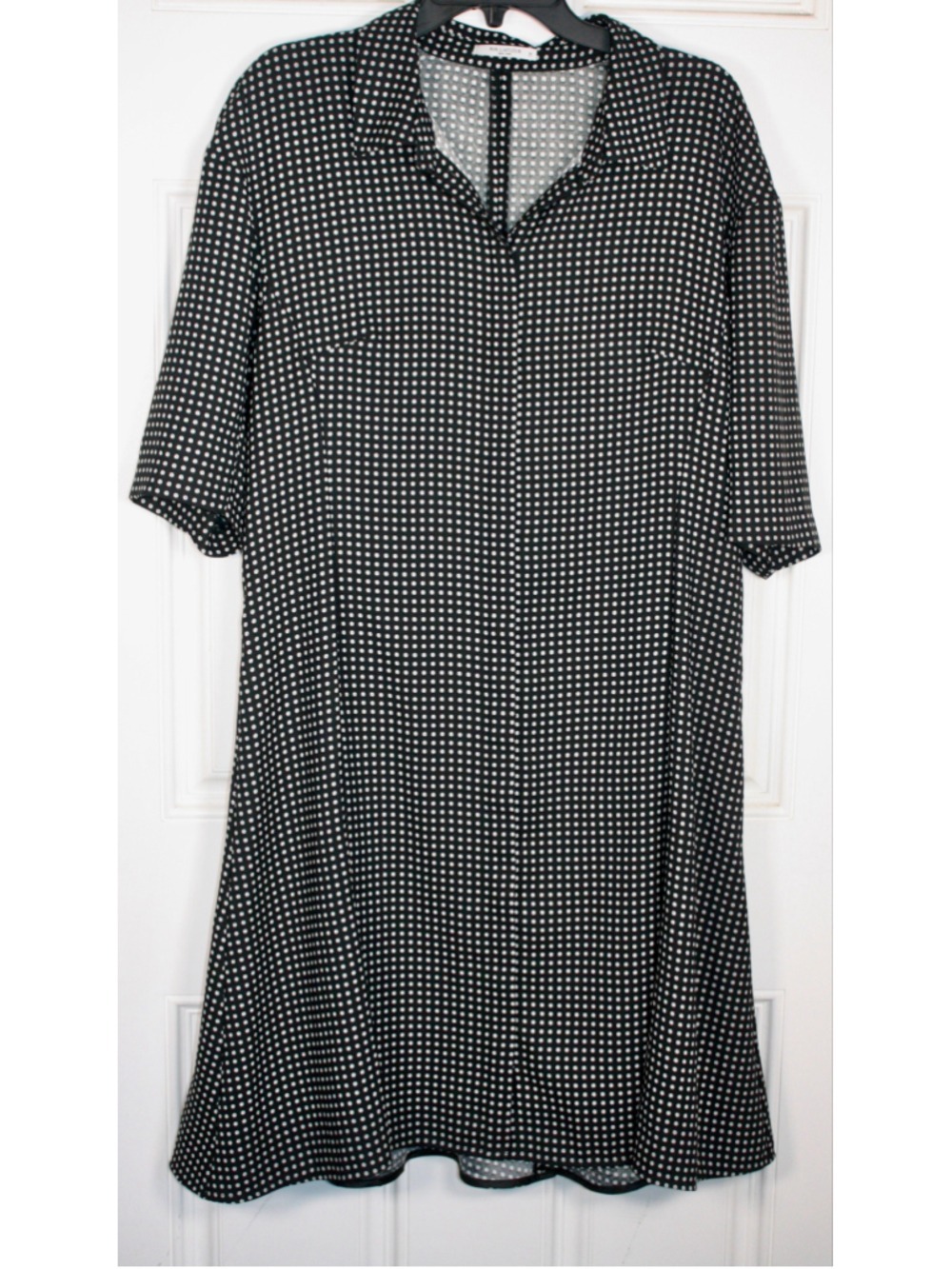 MM LaFleur Shirtdress Size 14 Polka Dot Travel Friendly Stretch